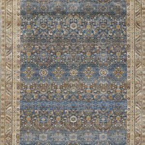 Momeni Izmir – Alfombra de poliéster con respaldo de algodón, azul, 2 pies 6 pulgadas x 8 pies Momeni Izmir – Alfombra de poliéster con respaldo de algodón, azul, 2 pies 6 pulgadas x 8 pies