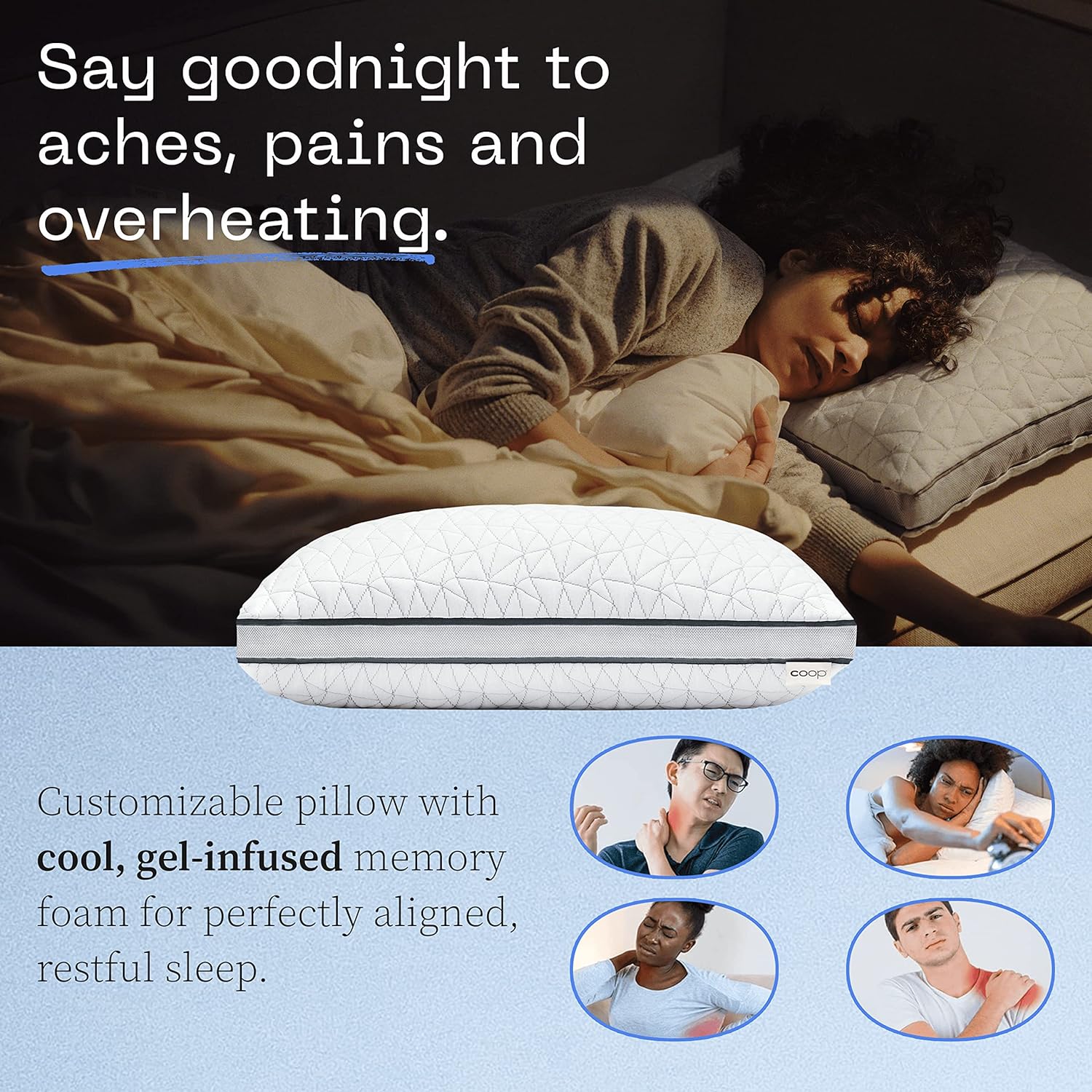 Coop Eden King & Body Pillow Bundle, el juego incluye (1) almohada Eden King y (1) almohada corporal