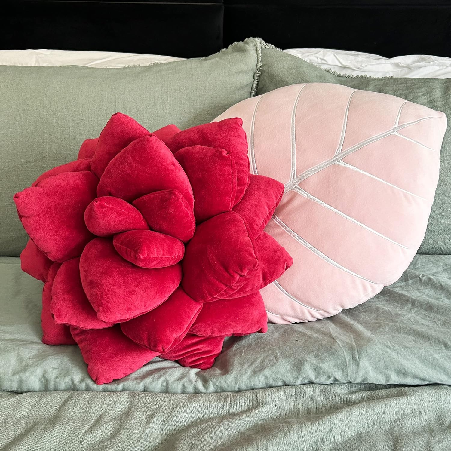 Green Philosophy Co. Lil’ Pop – Almohada para suculentas, color rojo carmesí