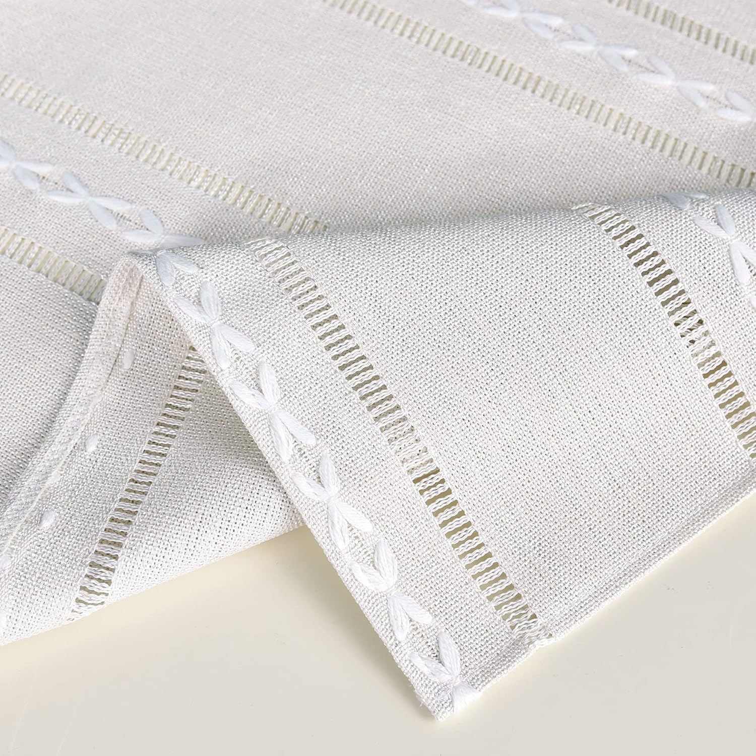 Mantel cuadrado pequeño bordado rústico de jacquard a rayas, mantel de lino lavable para mesa auxiliar de cocina, comedor, decoración del hogar, 24