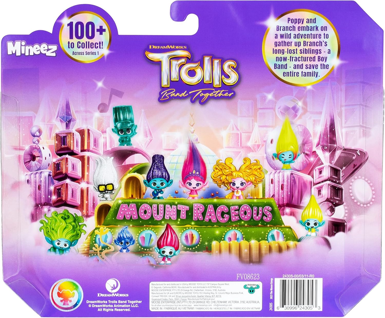 Trolls DreamWorks Band Together Mineez – Paquete de 11 piezas de Brozone + Friends, 11 figuras coleccionables de Mineez de 1.5 pulgadas y 1 accesorio