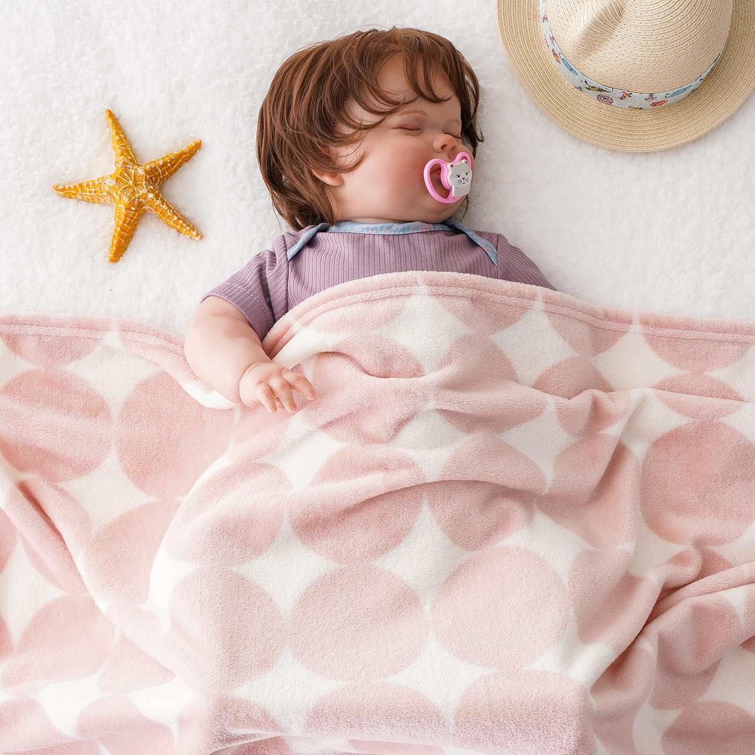 Bunnikins & Clover Manta ligera de franela de felpa súper suave para niños y niñas, manta de forro polar floral para niños, manta portátil para cuna