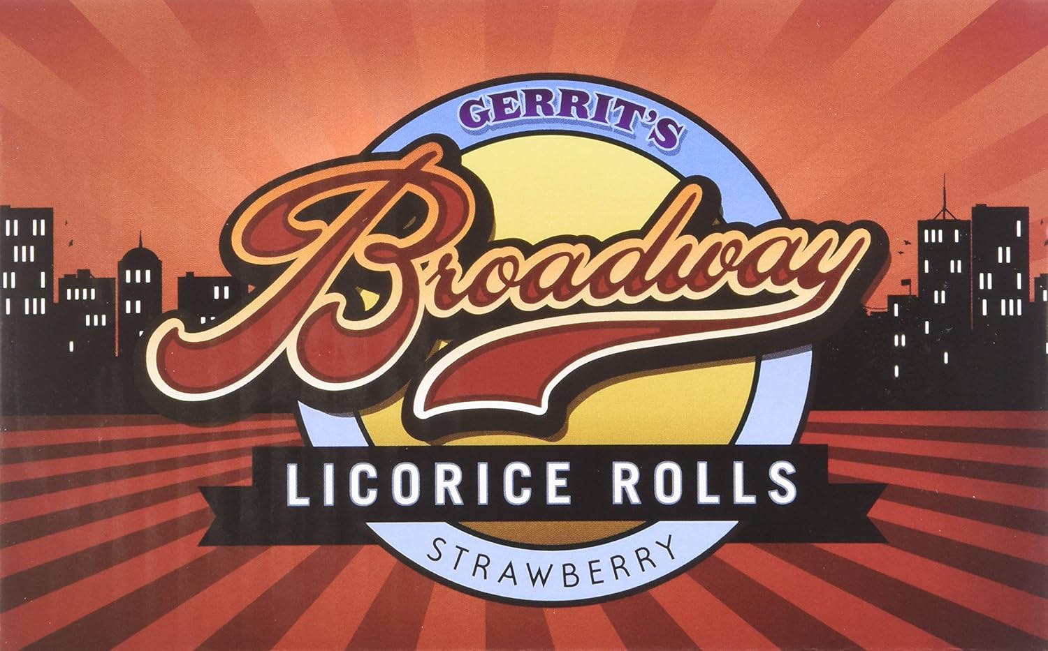 Gerrit ‘s Broadway Rollos de regaliz de fresa 24 unidades
