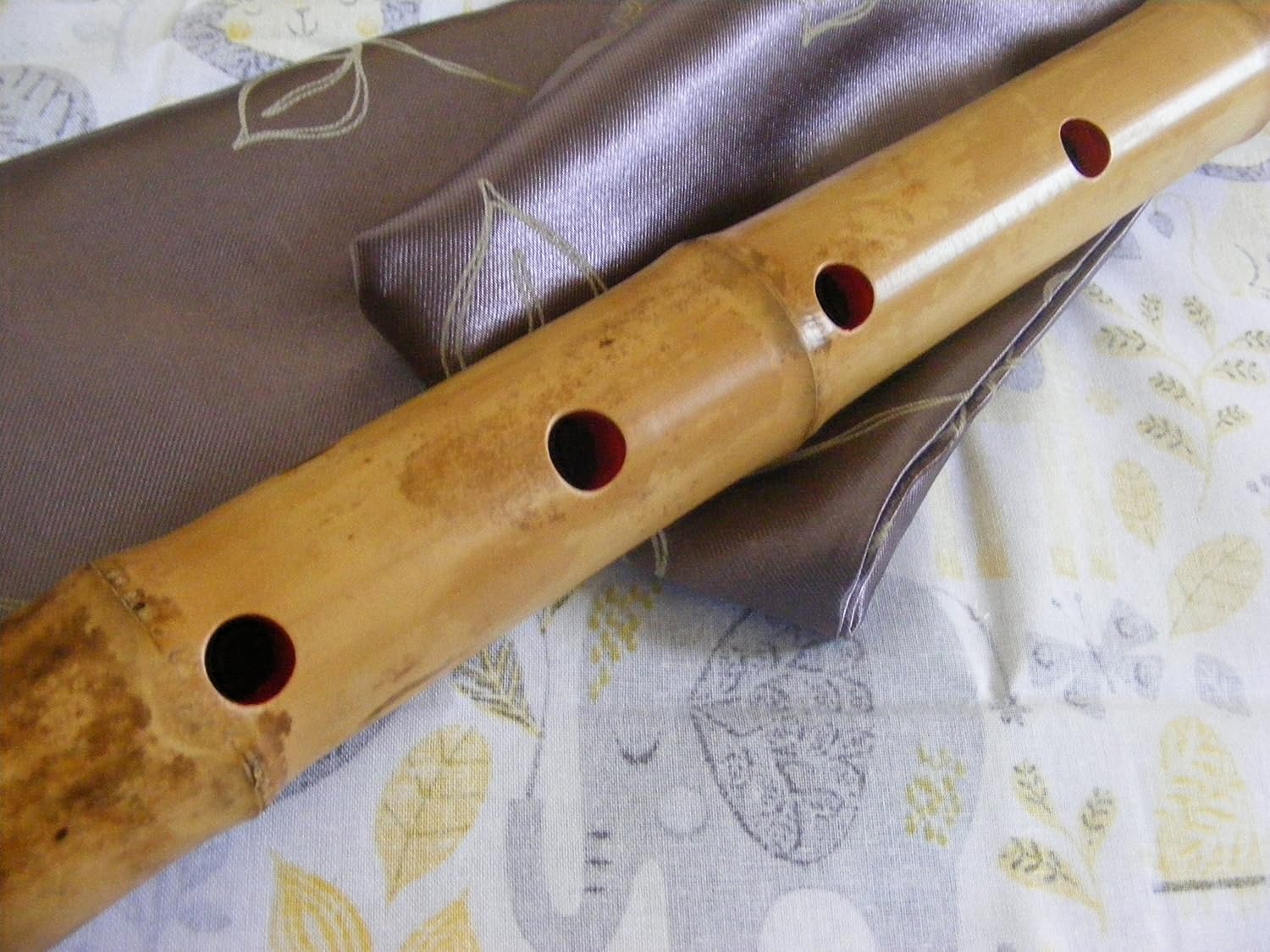 Shakuhachi – Flauta de bambú Shakuhachi estándar 1.8 con extremo de raíz y boquilla shakuhachi corte borde natural instrumento zen. instrumento