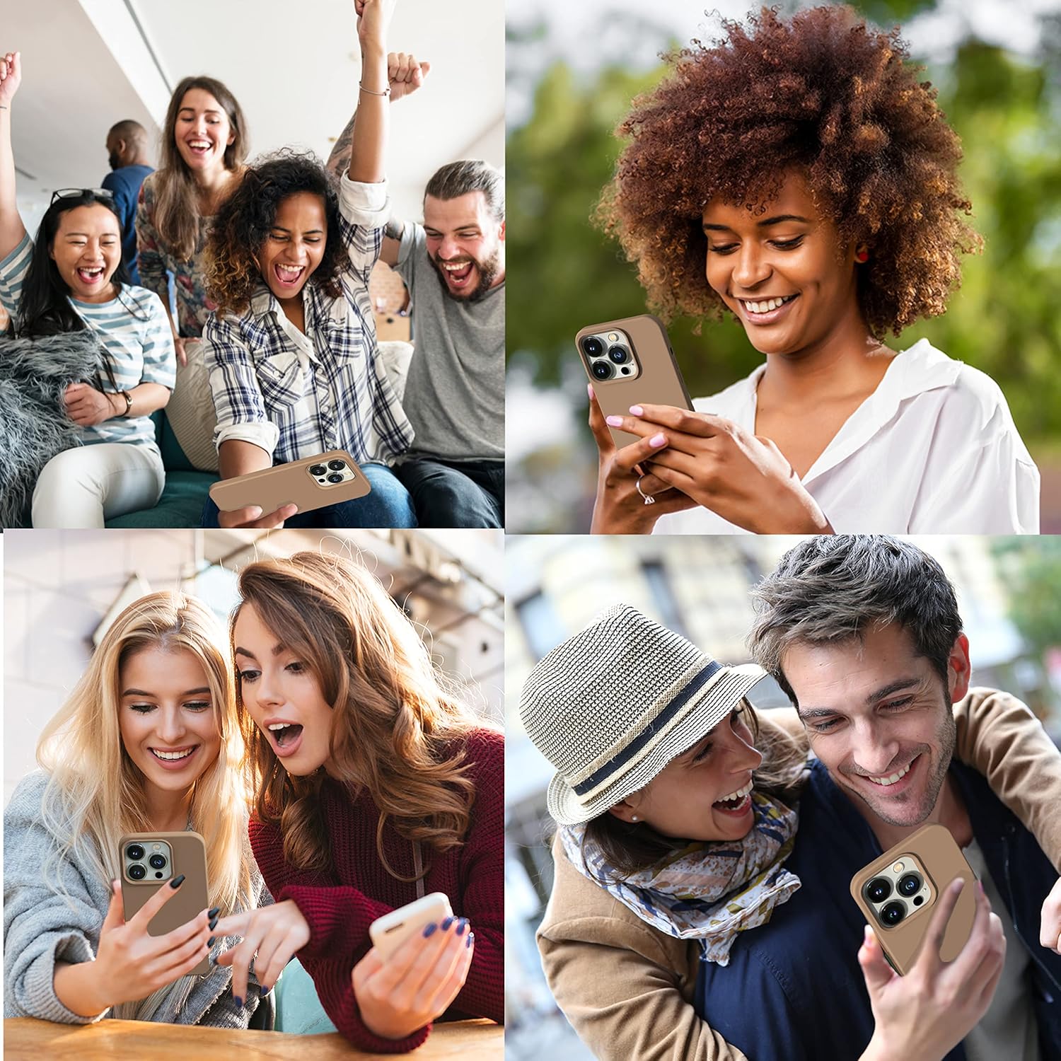 IceSword Funda para iPhone 13 Pro Milk Tea (2021), silicona líquida delgada protectora a prueba de golpes, forro de microfibra suave antiarañazos,