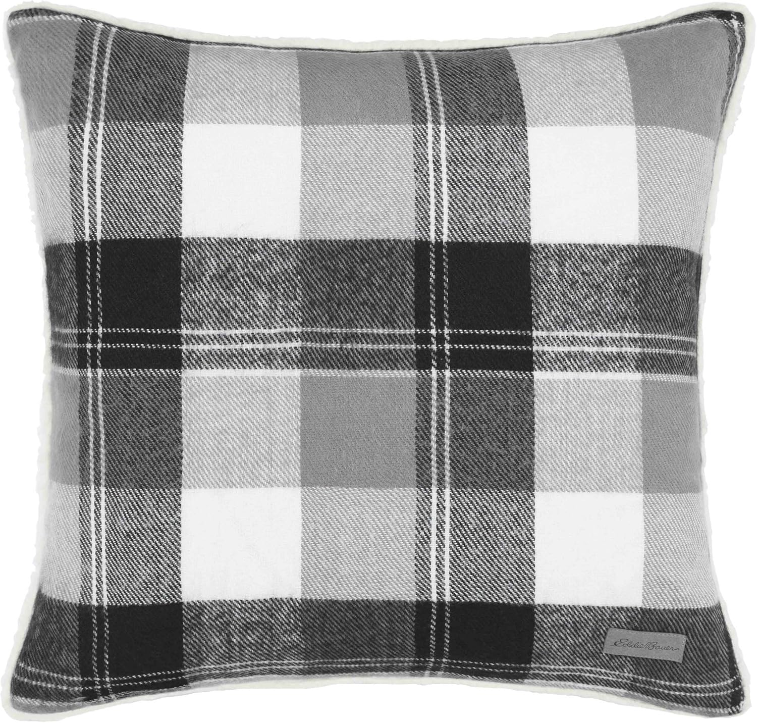 Eddie Bauer – Juego de edredón tamaño Queen, ropa de cama reversible a cuadros con fundas a juego, decoración del hogar para meses más fríos (gris