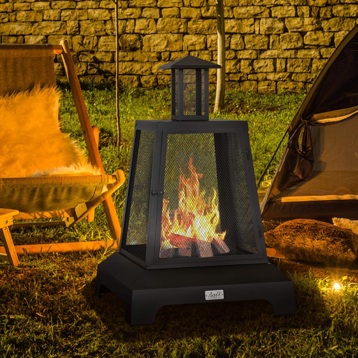 Chimenea Plaza de Hierro de 27.5 pulgadas Grandes Fuegos Poker Malla de Chispa Pantalla de Chimenea Rejilla de Carbón