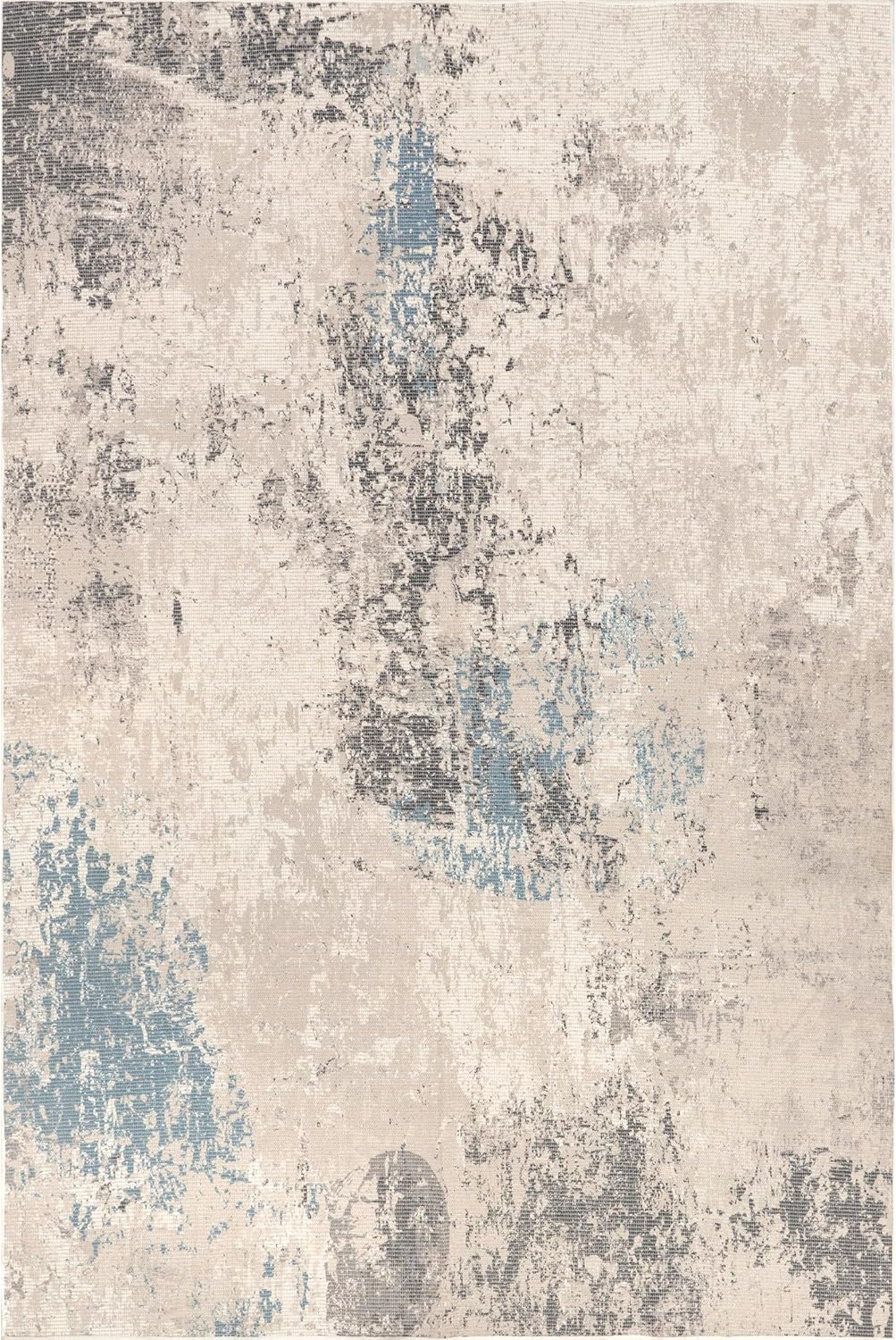 nuLOOM Milana – Alfombra moderna de algodón lavable a máquina, 4 x 6 pies, color gris