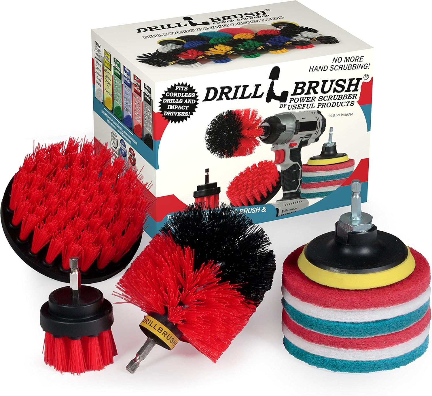 Cepillo de limpieza Drillbrush – Accesorio para cepillo de taladro – Limpieza de piedras – Cepillo de limpieza profunda – Cepillo limpiador de