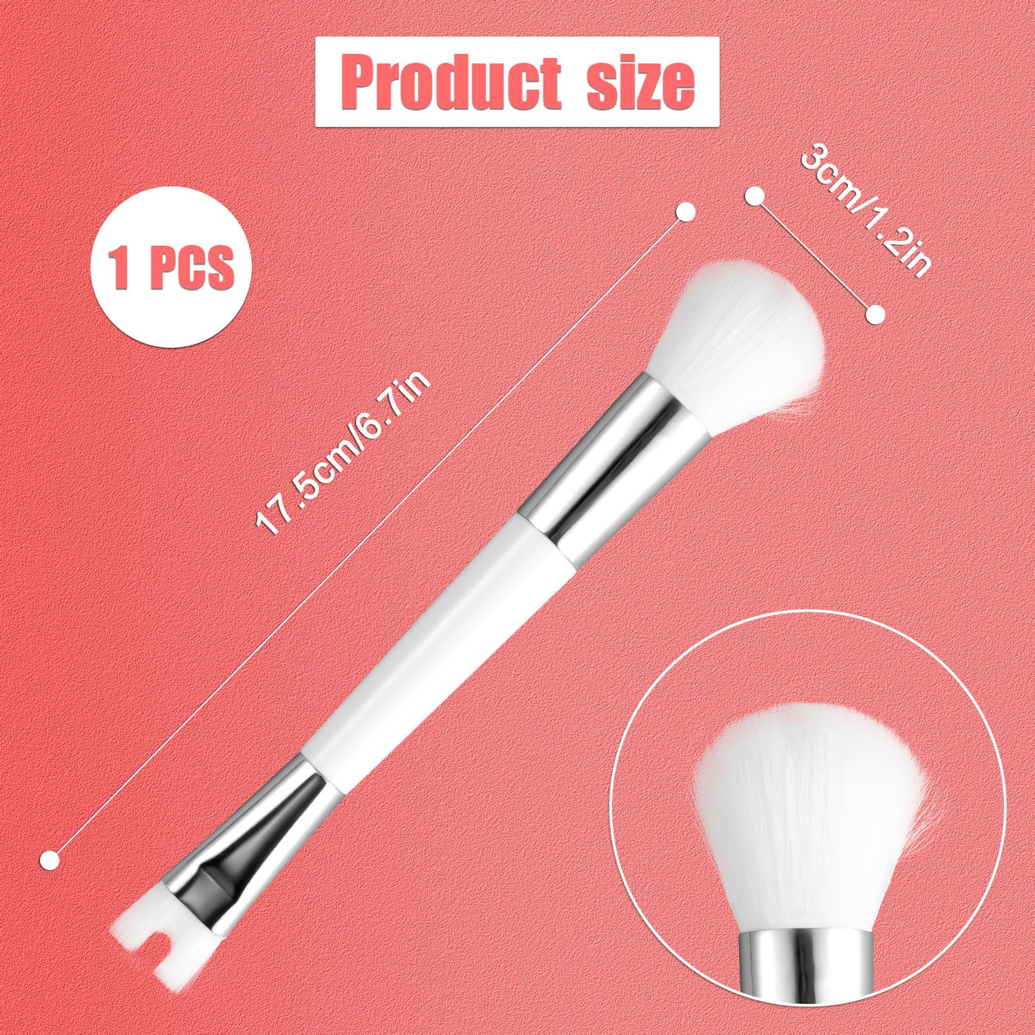 Contorno de nariz, brocha de maquillaje en forma de U, cepillo de contorno de nariz de doble extremo, cepillo Pro Contour Duo para esculpir y