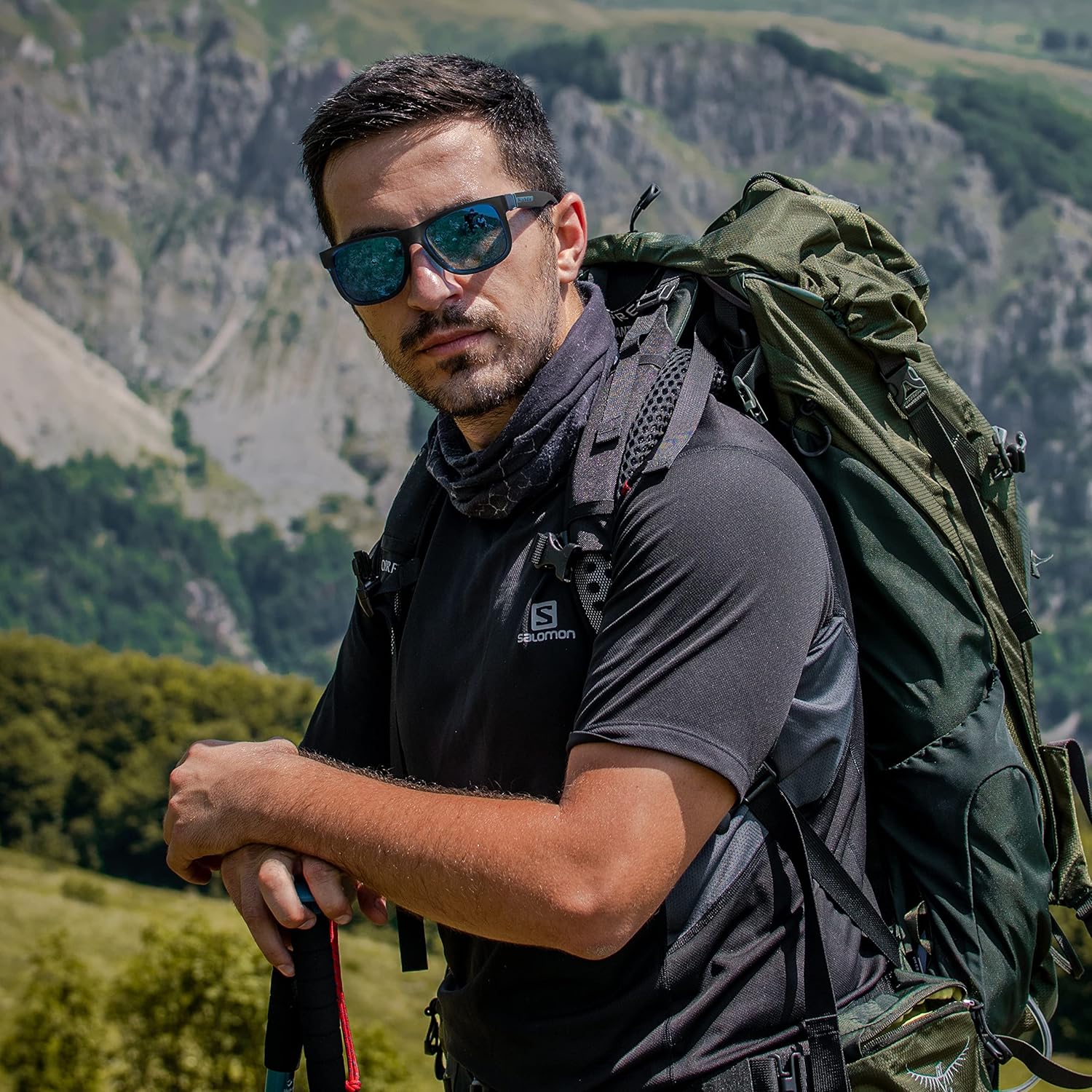 VIAHDA Gafas de sol polarizadas deportivas para hombres Ciclismo Conducción Pesca Gafas de sol Mujeres 100% Protección UV HD5089