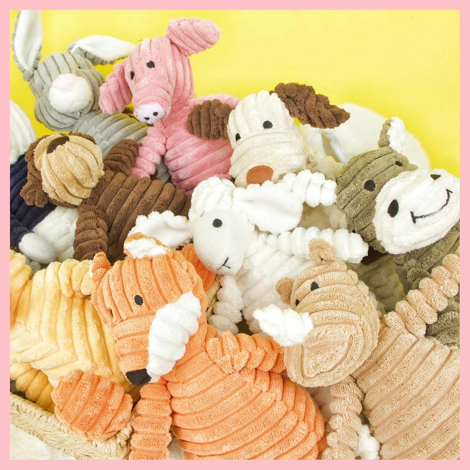 Animal Series – Juguete de peluche chirriante para perros, juguetes para perros masticadores agresivos, juguetes para perros pequeños y perros