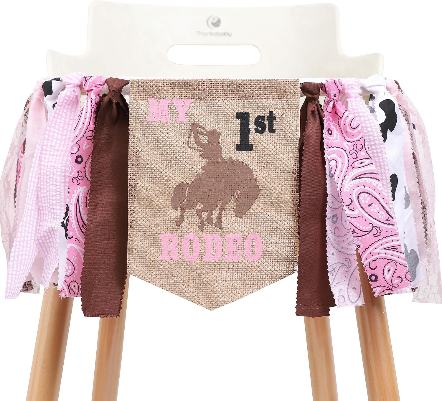 Banner de Cowgirl My First Rodeo High Chiar  Cartel de vaquera 1er o primer alto Chiar, decoración de primer cumpleaños de vaquera, fiesta temática