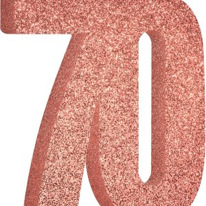 Decoraciones de cumpleaños número 70 para mujer, decoraciones de 70 aniversario, centros de mesa de fiesta de cumpleaños 70 con purpurina de oro Decoraciones de cumpleaños número 70 para mujer, decoraciones de 70 aniversario, centros de mesa de fiesta de cumpleaños 70 con purpurina de oro