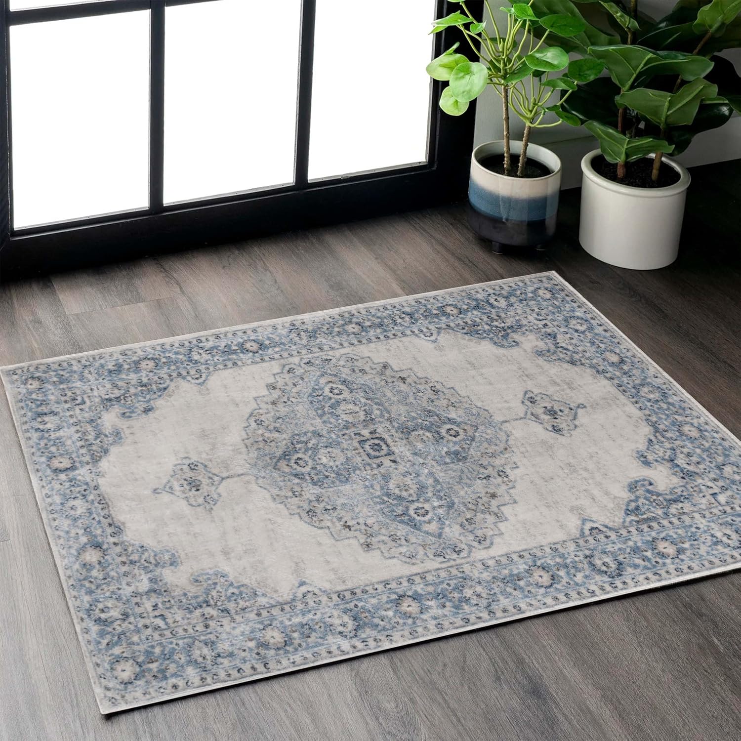 SUPERIOR Demelza – Alfombra interior con respaldo de algodón, perfecta para pasillos, entrada, oficina, sala de estar, madera dura, azulejos o