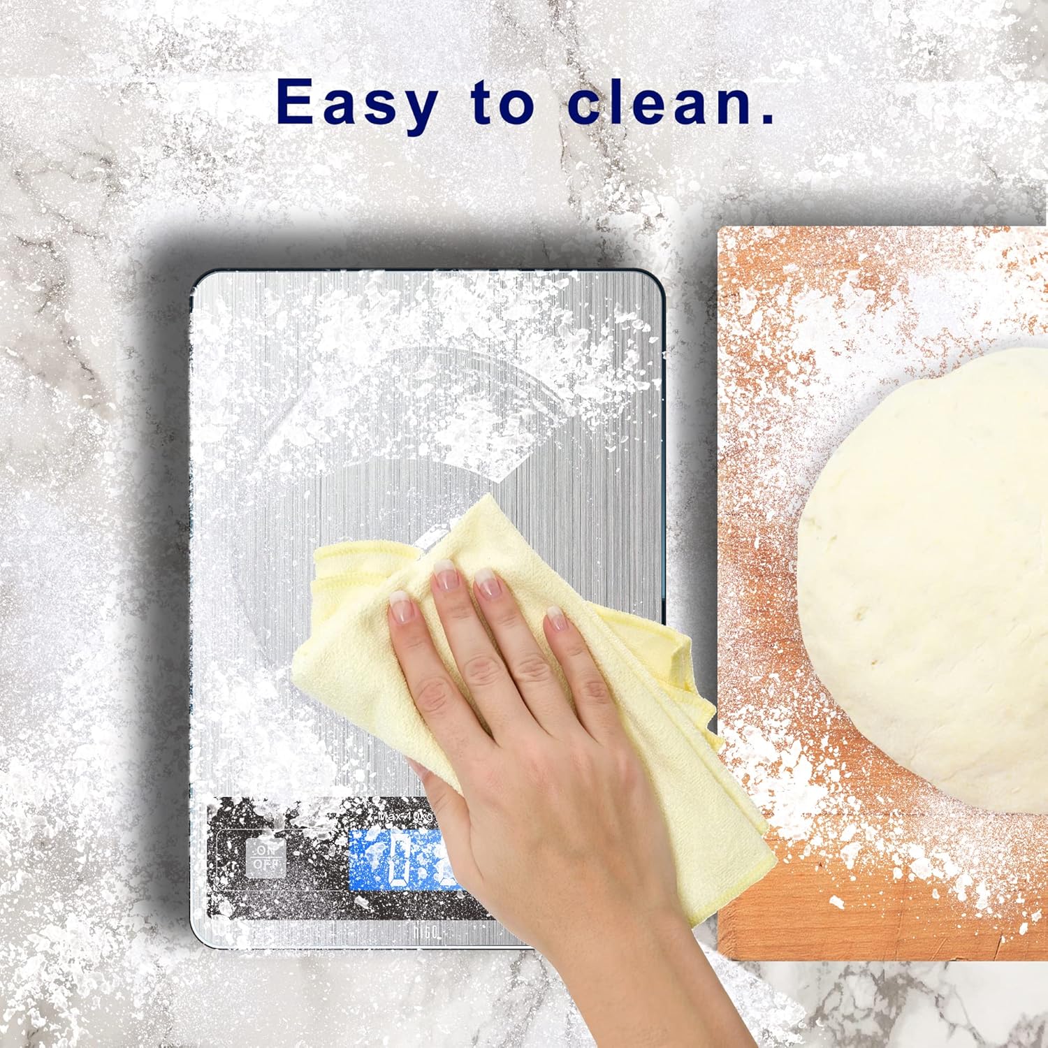 hito Báscula de alimentos, báscula digital de cocina de 33 libras, peso gramos y onzas, impermeable, recargable, para pérdida de peso, cocinar y