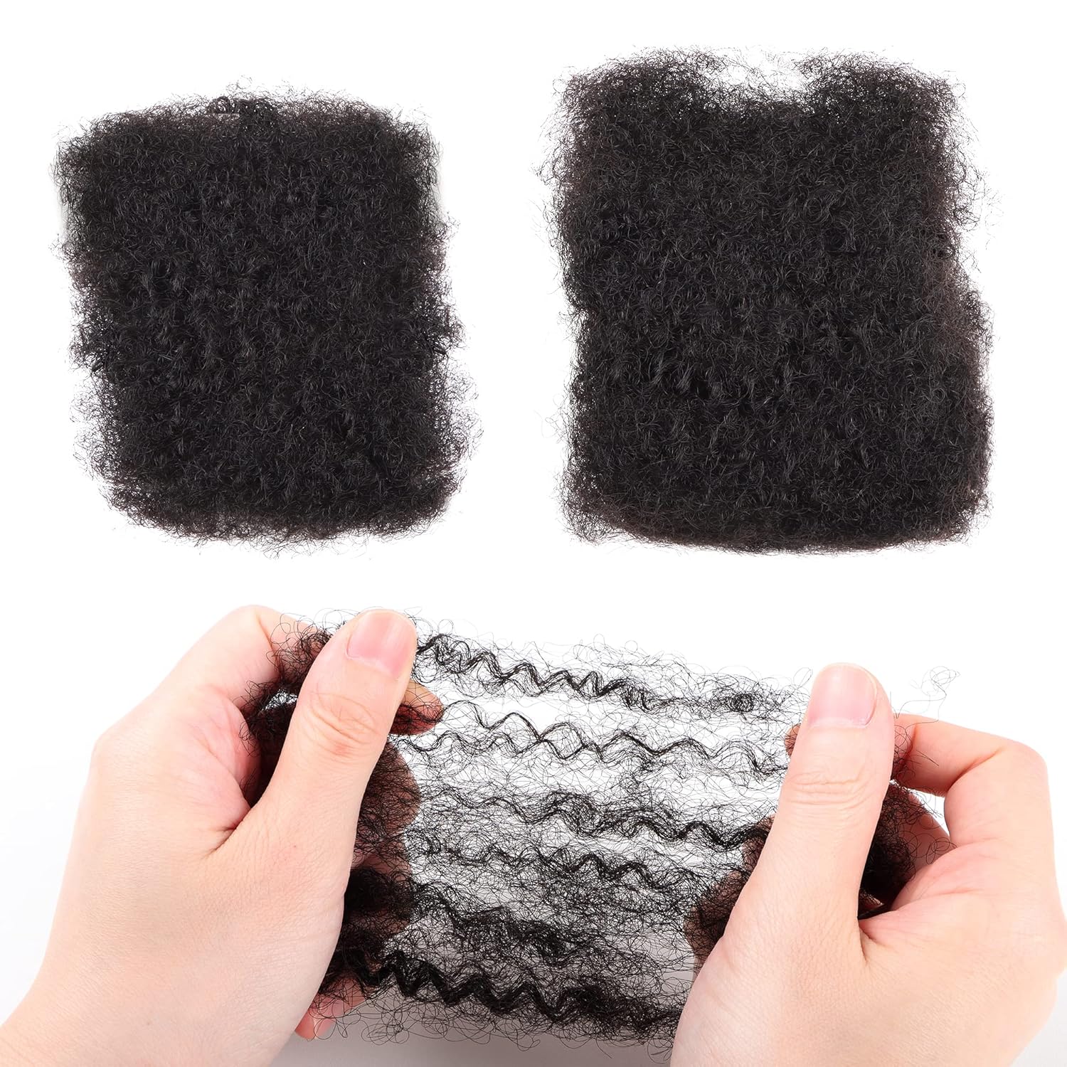 Afro Kinkys – Extensiones de cabello humano a granel para extensiones de rastas, cabello afro de ganchillo para mujeres negras, cabello humano afro