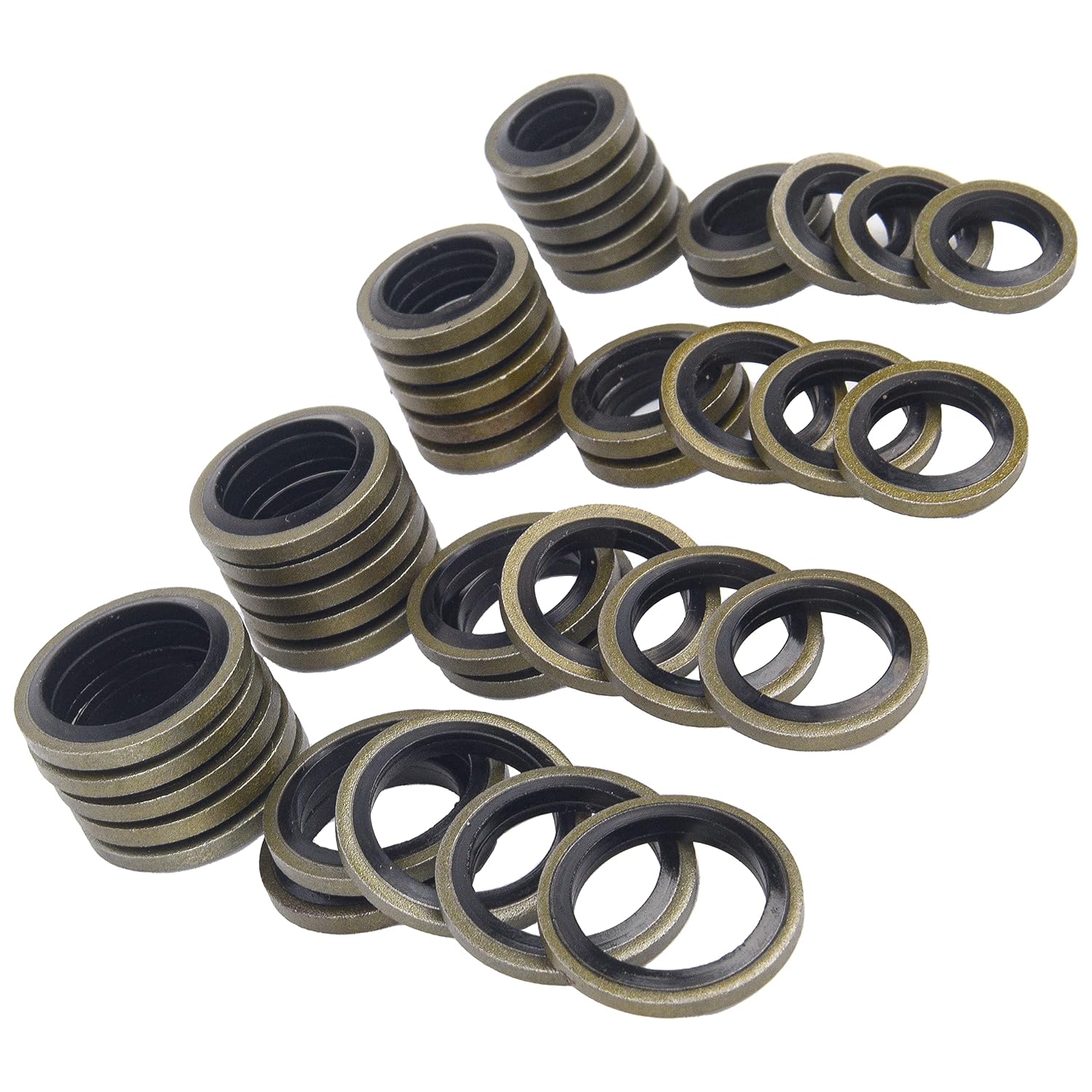 LENMISO Arandelas de sellado de combustible aptas para Banjo Bolt de 0.315 in, 0.394 in, 0.472 in, 0.551 in, compatible con el sistema de