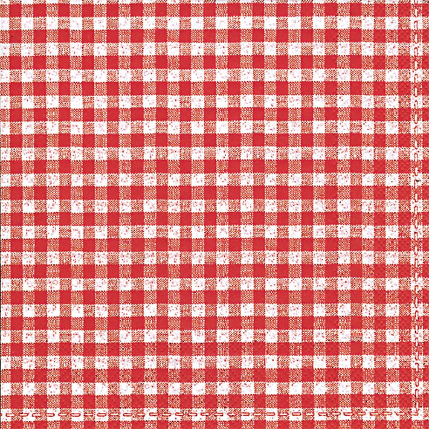 Celebrate the Home Vichy Bavaria Servilletas de papel de 3 capas, 20 unidades, color rojo guinga
