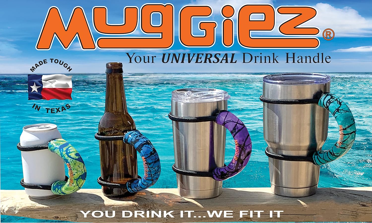 Mango universal para bebidas, rayas plateadas, mármol plateado, el mango original de la taza, calidad premium, resistente, tazas, tazas, botellas,