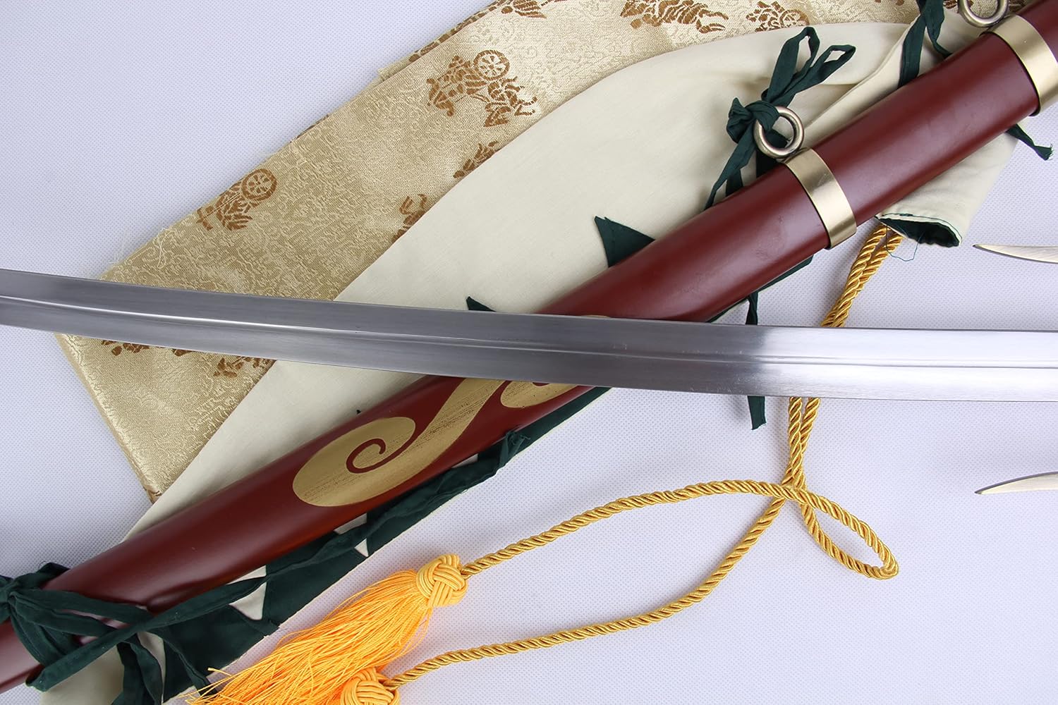 Yongli Sword Samurai Champloo Mugen’s Typhoon Swell Sword GEN Anime japonés Cosplay Réplica Props Acero al carbono Madera Saya con bolsa de correa