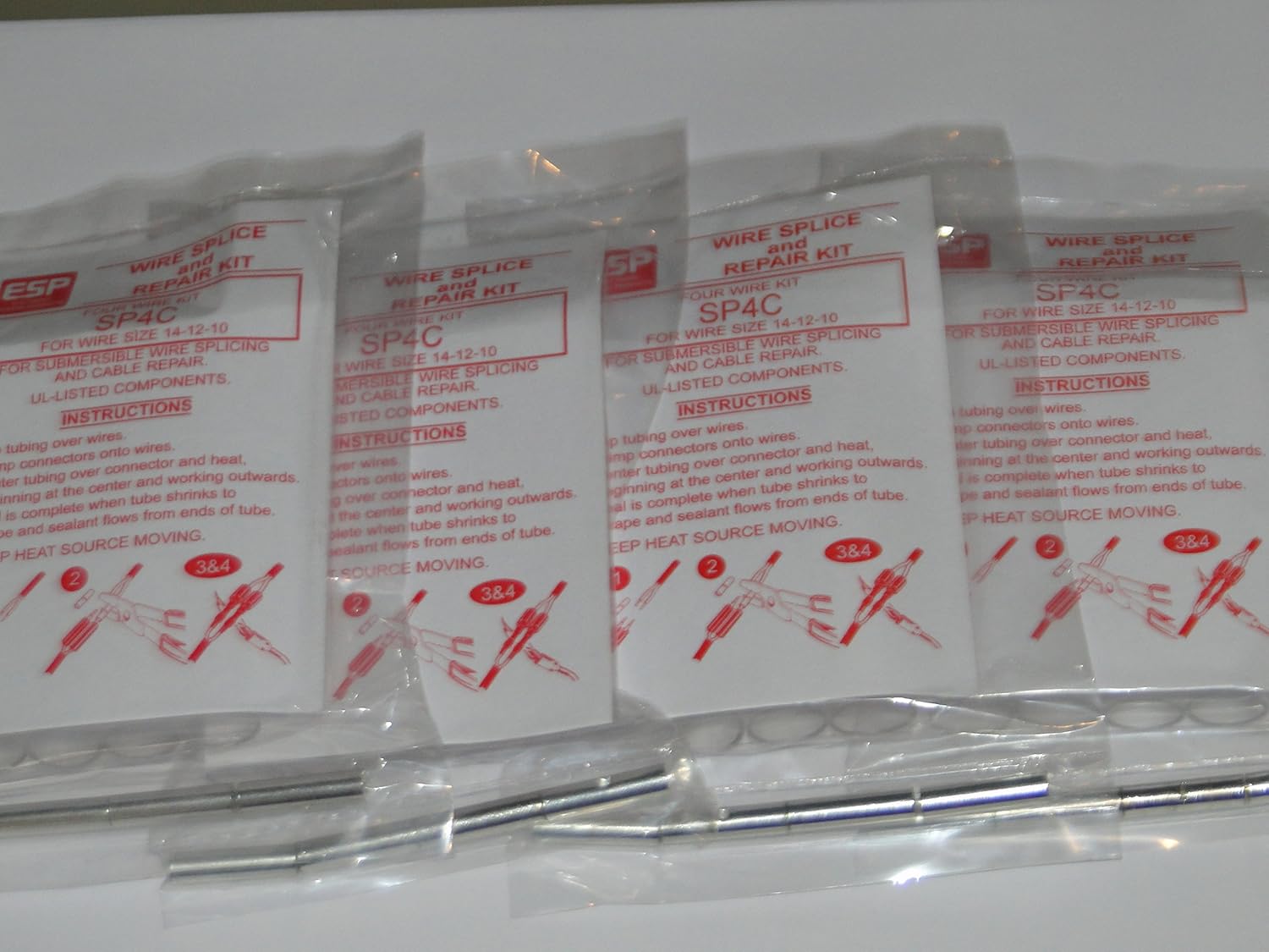 Bomba de agua para así Wire Splice Kit spc4termorretráctil tubo 4-Pack x4