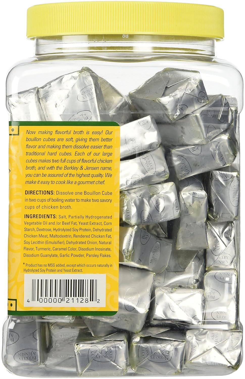 Berkley & Jensen – 75 cubos de caldo suaves con sabor a pollo (recipiente de 1 libra y 15.7 onzas)