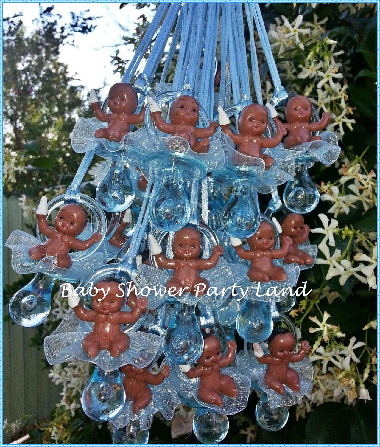 Collares de chupetes de baby shower afroamericanos  Un juego de 12 collares de chupetes azules  It’s a boy  Premio  Juego  Recuerdos de fiesta