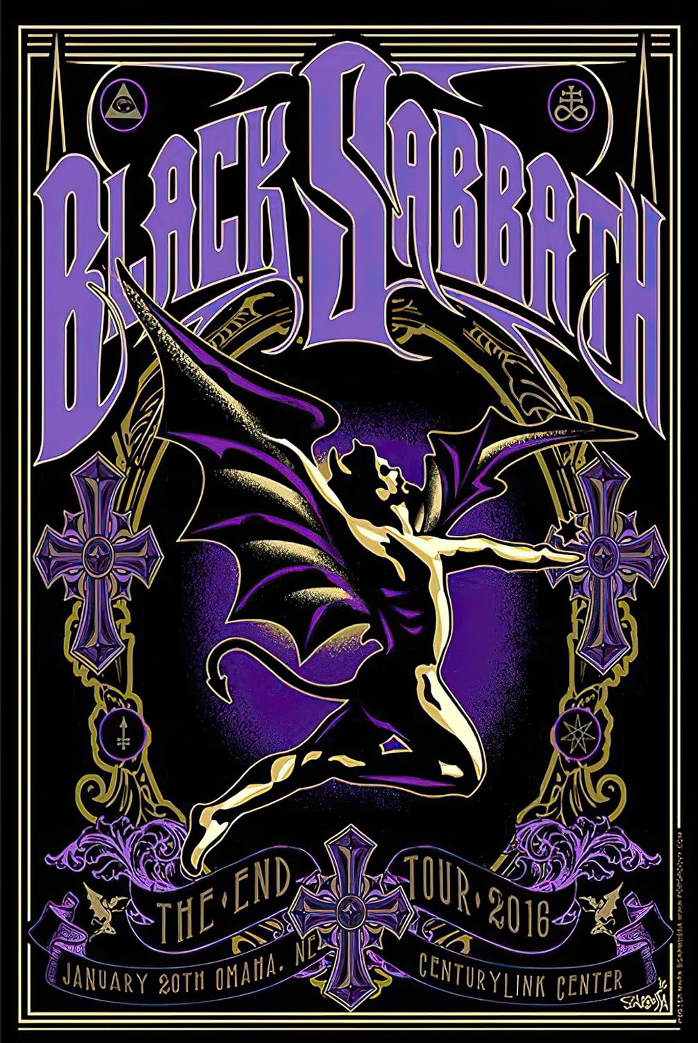 Uozylo Black Band Sabbath Poster Fairies Wear Boots 2016 – Lienzo decorativo de pared para decoración de sala de estar, 12 x 18 pulgadas, sin marco