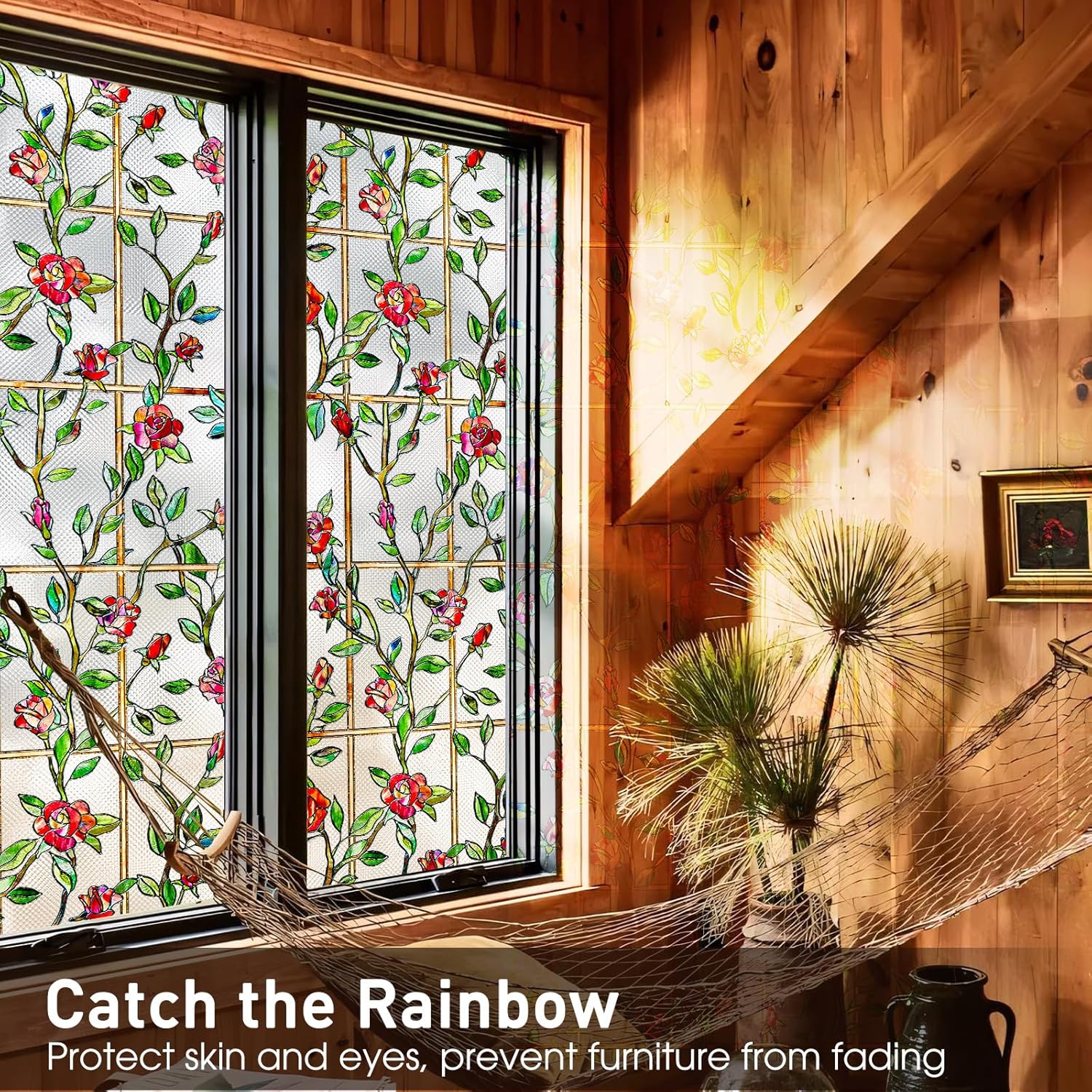 Windimiley Película de privacidad para ventanas de vitral 3D rosa decorativa para baño, esmerilado, se adhiere a la ventana de bloqueo del calor del
