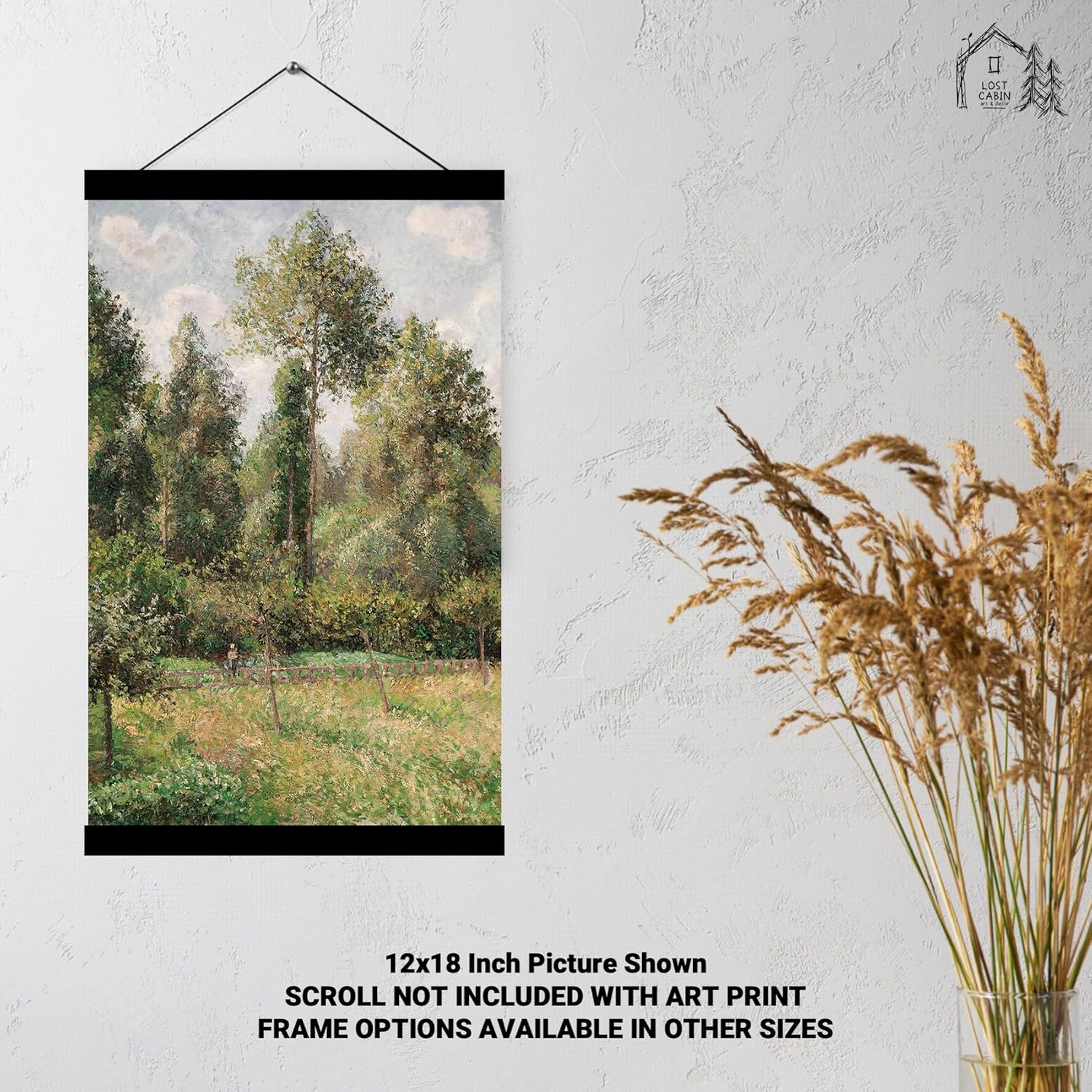 Lost Cabin Poplars Eragny de Camille Pissarro  Impresión sin marco  Reproducción de pinturas de obras de arte finas  Póster decorativo enmarcado