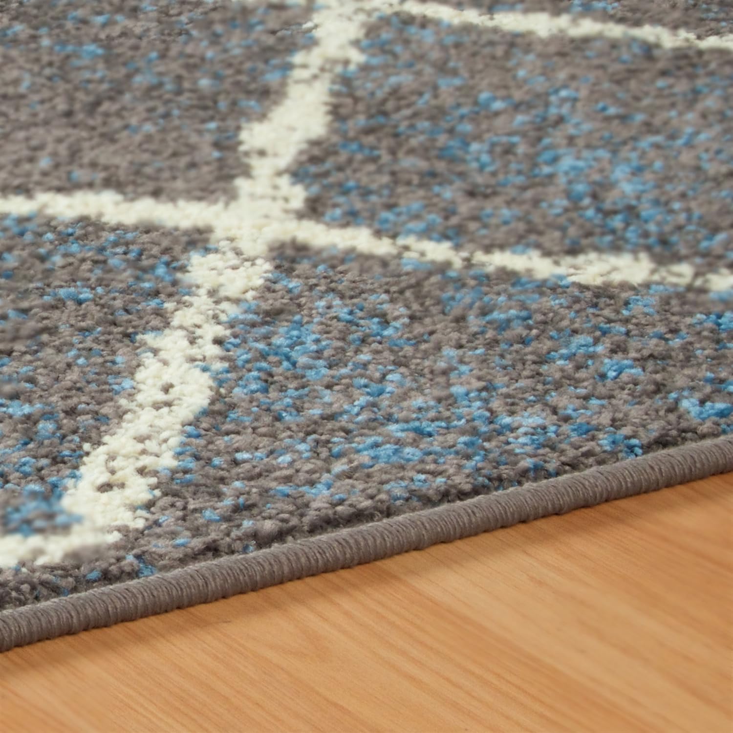 Superior Lattice Collection – Alfombra de área de 0.236 in de altura con respaldo de yute, alfombras asequibles y contemporáneas, patrón geométrico