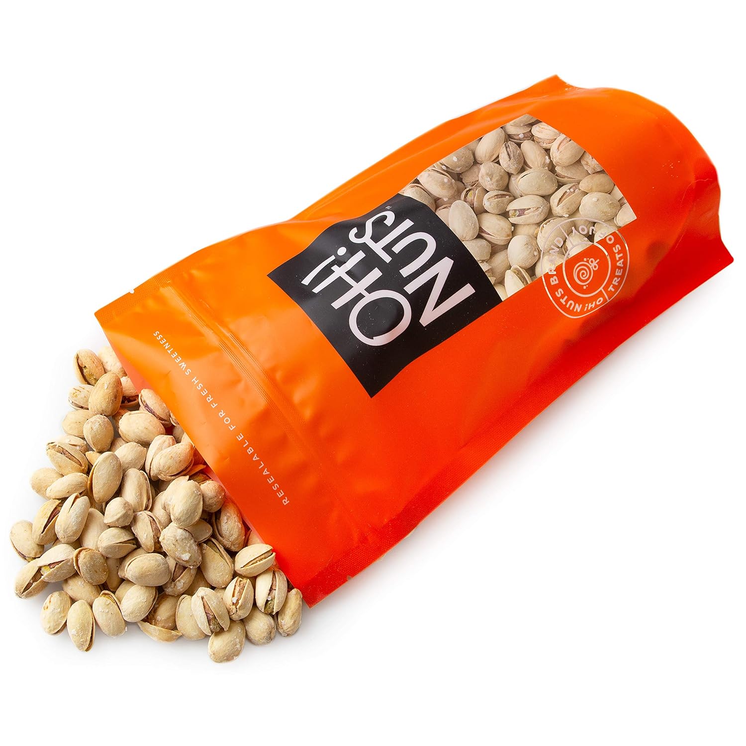 Oh! Nuts Pistachos de estilo iraní, tostados ligeramente salados, nueces enteras sin cáscara, para aperitivos saludables, paleo, ceto, vegano y