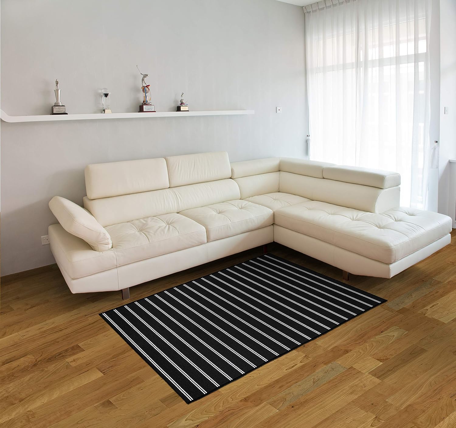 Garland Rug Avery – Alfombra de área, 4 pies por 6 pies, color negro