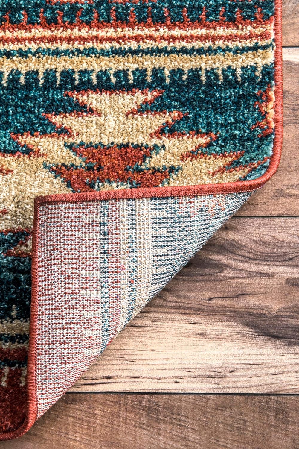nuLOOM Margene – Alfombra tribal de diamante, 2 pies 6 pulgadas x 6 pies, color rojo