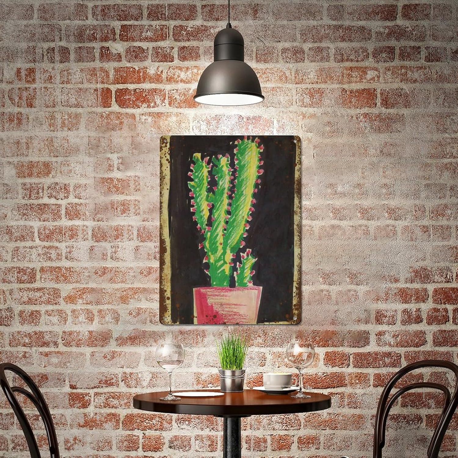 Arte de pared del desierto de cactus, decoración de cactus, arte de pared del desierto, decoración de pared de cactus, regalo para amantes de los
