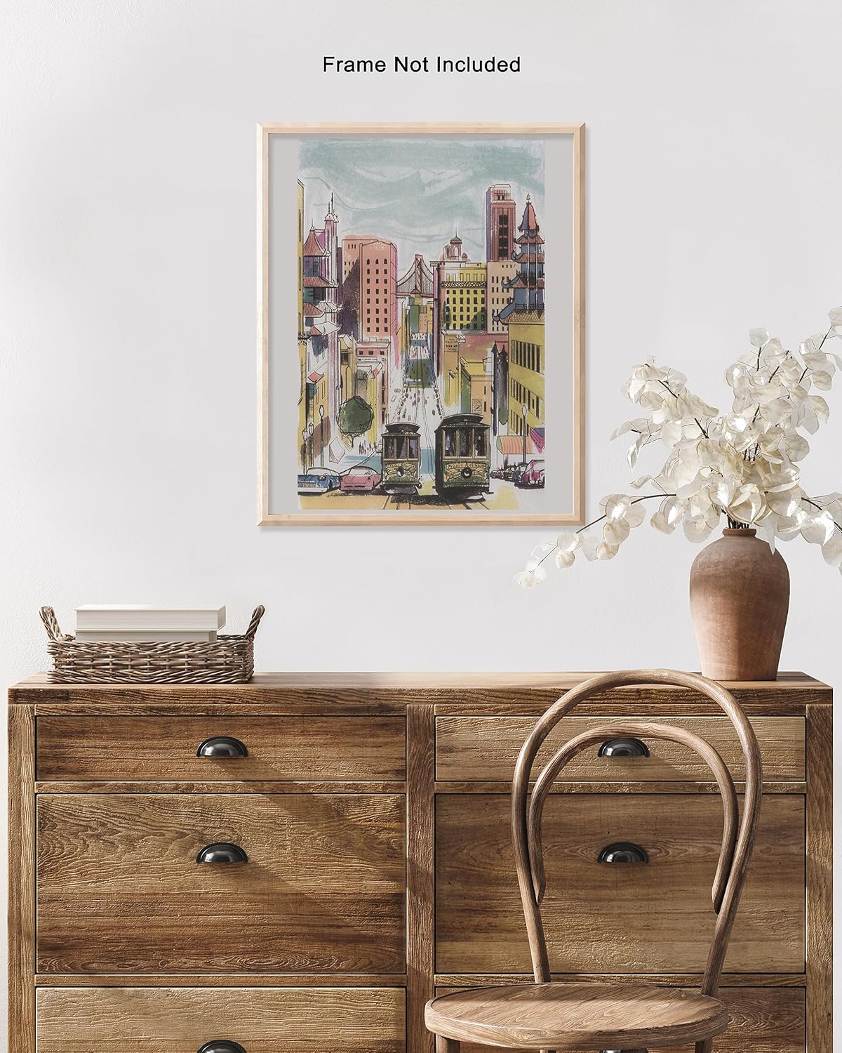 Poster Master Póster de viaje vintage, impresión de San Francisco, arte de California, arte de teleférico, regalo ideal para él, ella, amante de los
