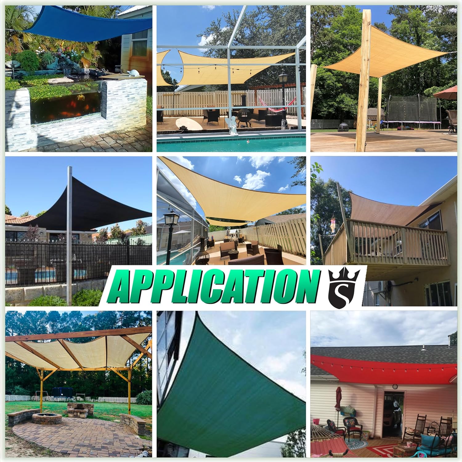 Royal Shade – Toldo de tamaño personalizable RTAPS12, parasol cuadrado, rectangular de malla que bloquea los rayos UV, duración estándar comercial,