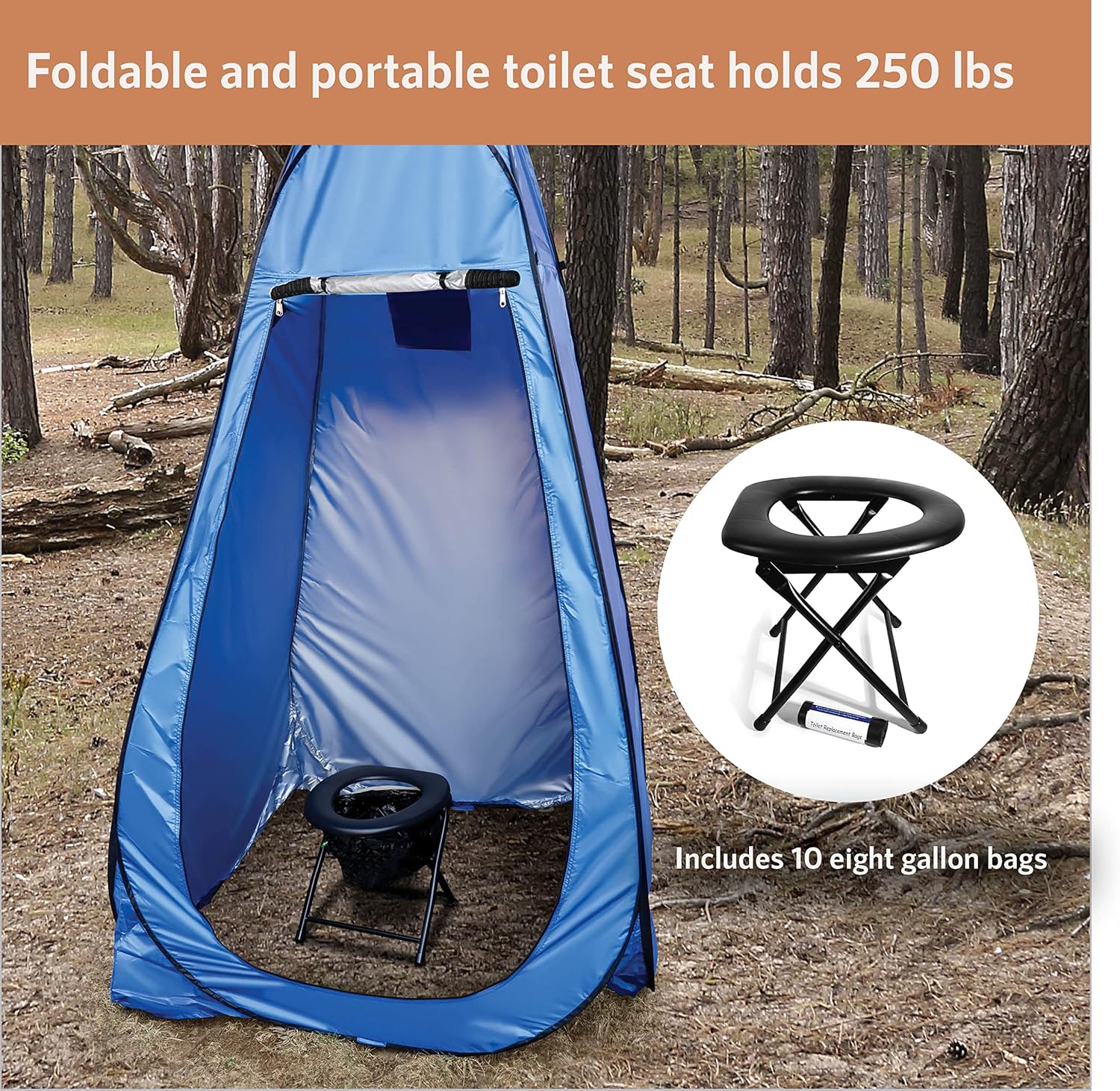 Juego de accesorios de viaje portátil para camping, tienda de campaña de privacidad, cabezal de ducha al aire libre, bolsas de repuesto portátiles