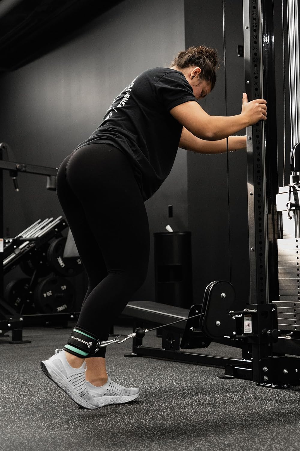 Correas de tobillo (par) para patadas traseras en máquinas de cable, entrenamientos de glúteos, ejercicios de la parte inferior del cuerpo – Correas