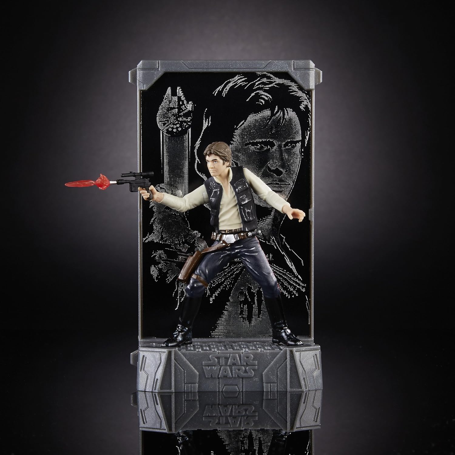 Star Wars Black Series figura de acción de titanio de Han Solo por el 40 aniversario