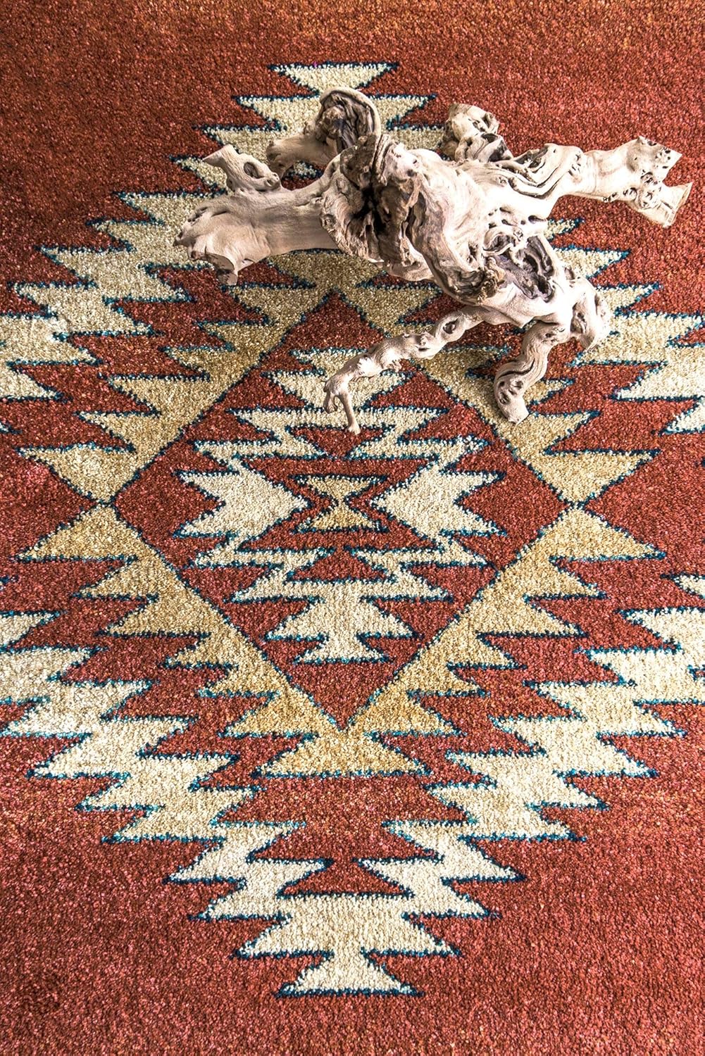 nuLOOM Margene – Alfombra de pasillo tribal con diamantes, 2 pies 8 pulgadas x 8 pies, color rojo