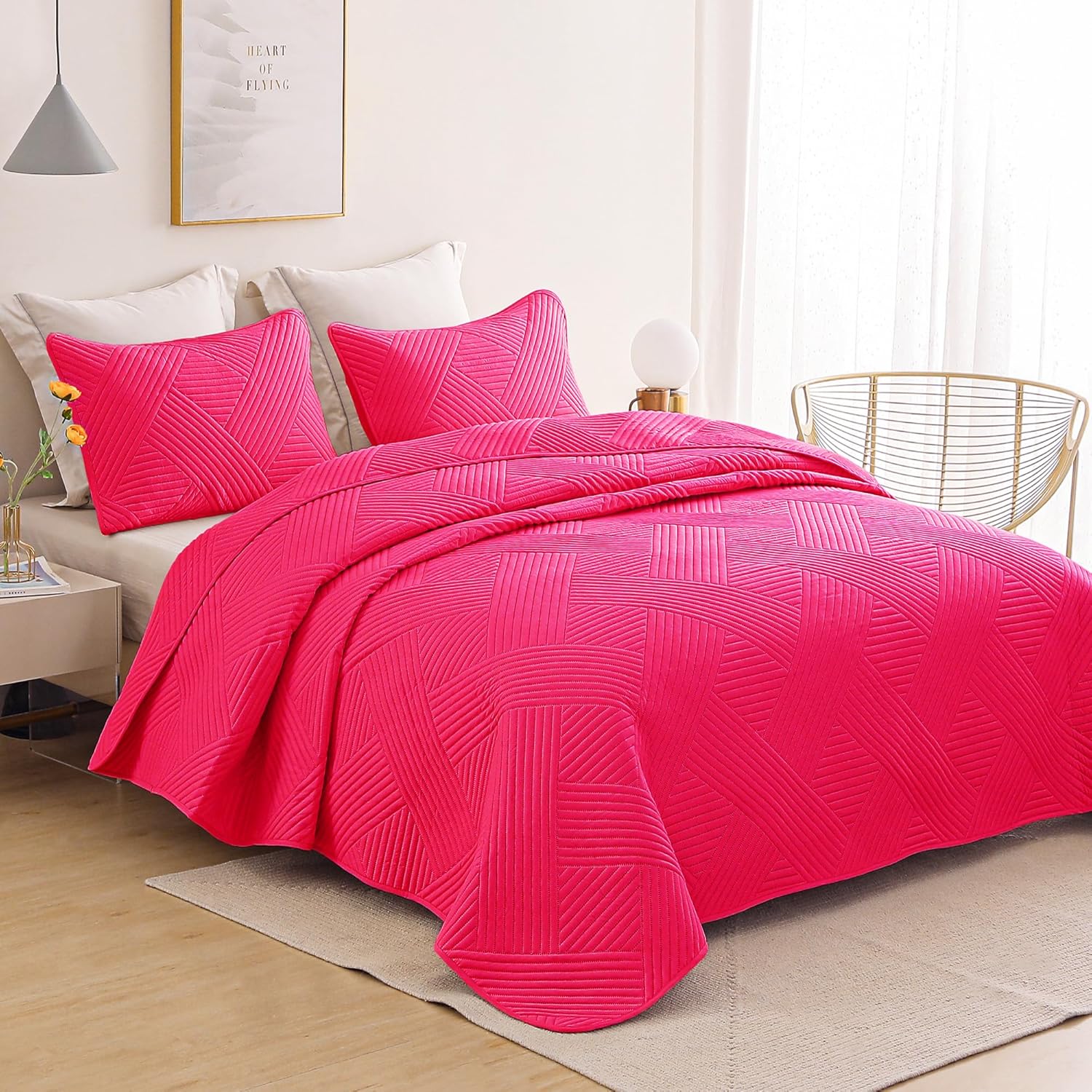 Whale Flotilla Juego de edredón tamaño individual, colcha suave y ligera con patrón en relieve, juegos de ropa de cama con funda de almohada, funda