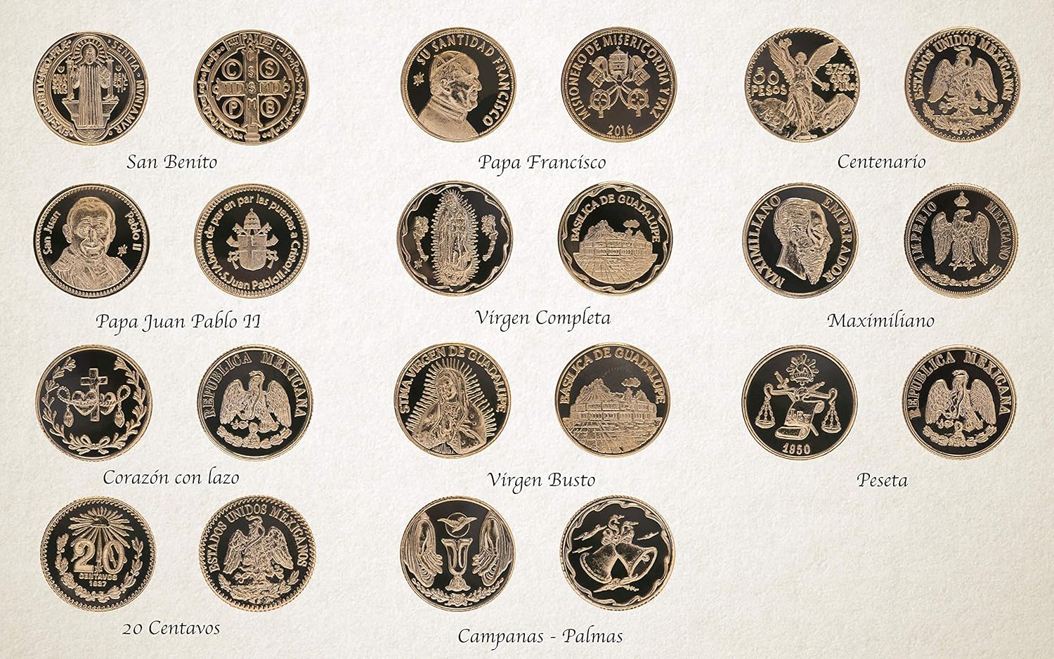 Arras Para Boda Unidad Monedas Medalla con Caja del Tesoro Matrimoniales Boda, Recuerdos de Matrimonio Clásico (Maximiliano)