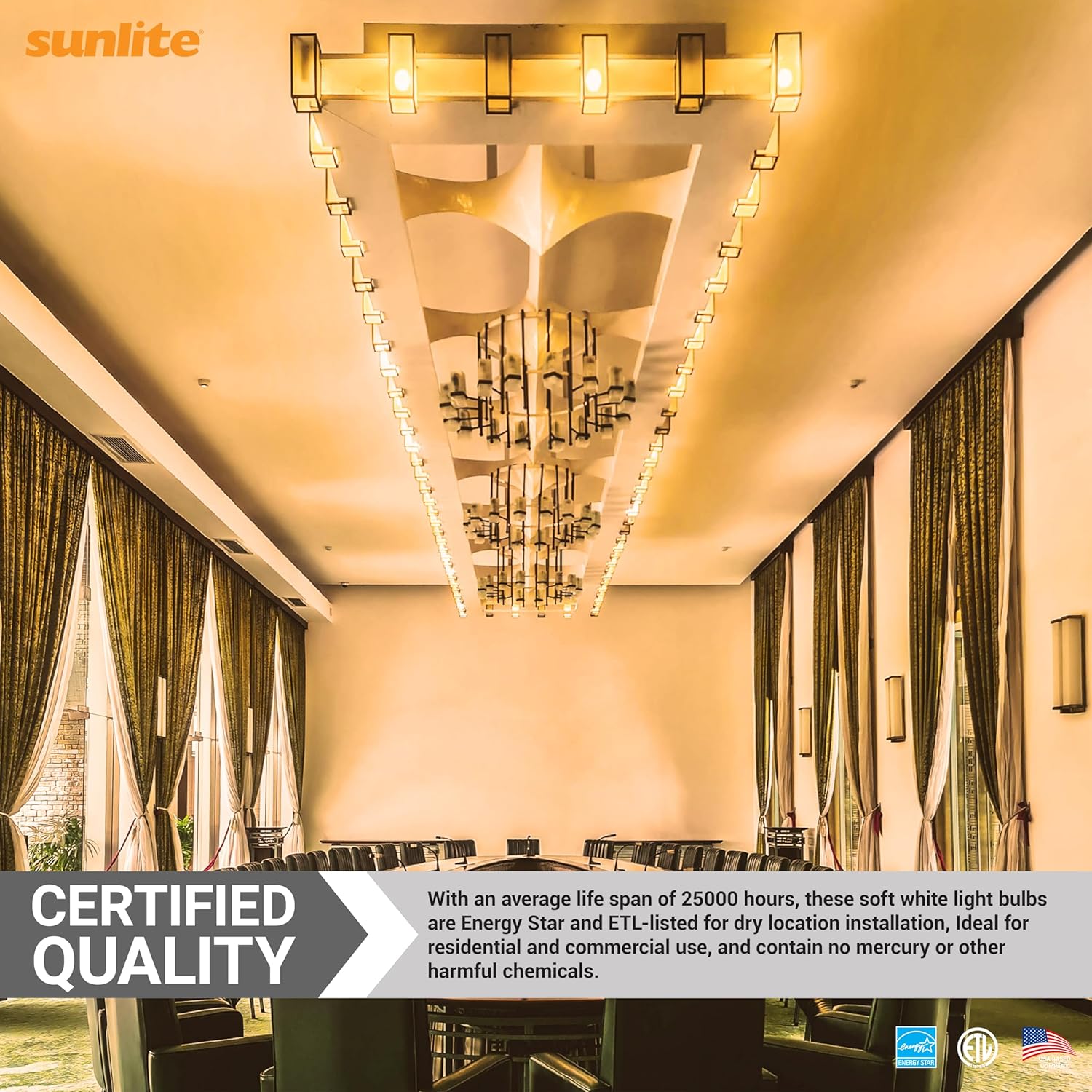Globo LED Sunlite equivalente a 40vatios (solo utiliza 5vatios) Bombilla G16.5 esmerilada regulable