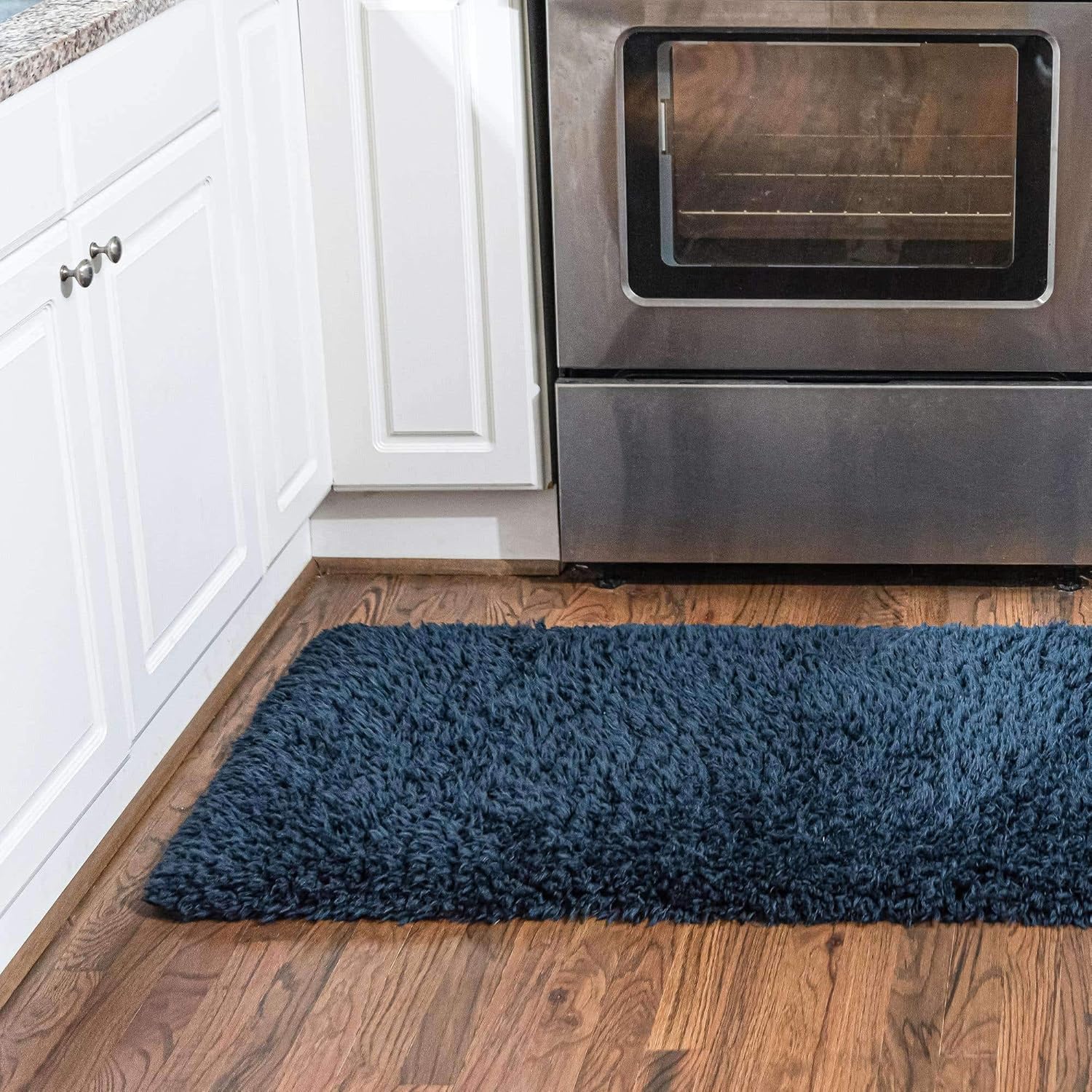 Rugs.com – Alfombra de área lisa de 10 pies, alfombra de pasillo, color cobalto, perfecta para pasillos, entradas, colección Infinity