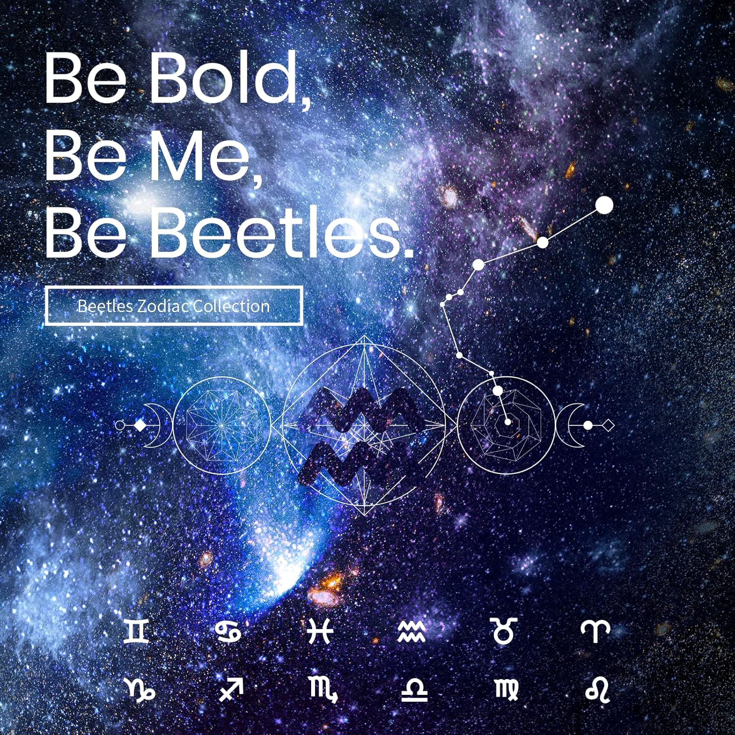 Beetles – Juego de 6 esmaltes de uñas de gel con purpurina azul bebé, colección Aquarius Water Collection Spring Soak Off UV LED Kits de uñas de gel