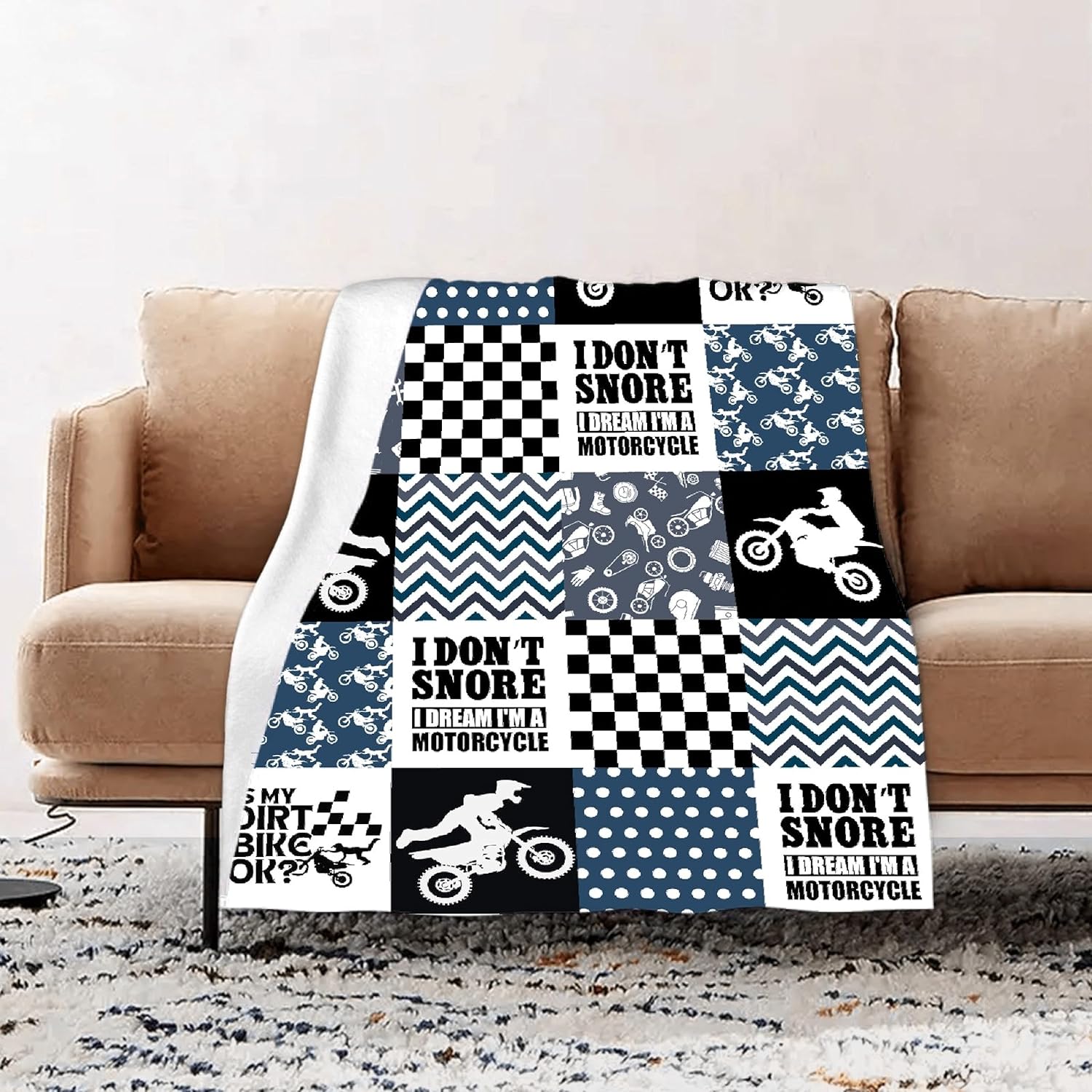 Manta suave y acogedora para motocicleta, regalos para niños pequeños, mujeres y hombres, amantes de los deportes extremos, manta de motociclista