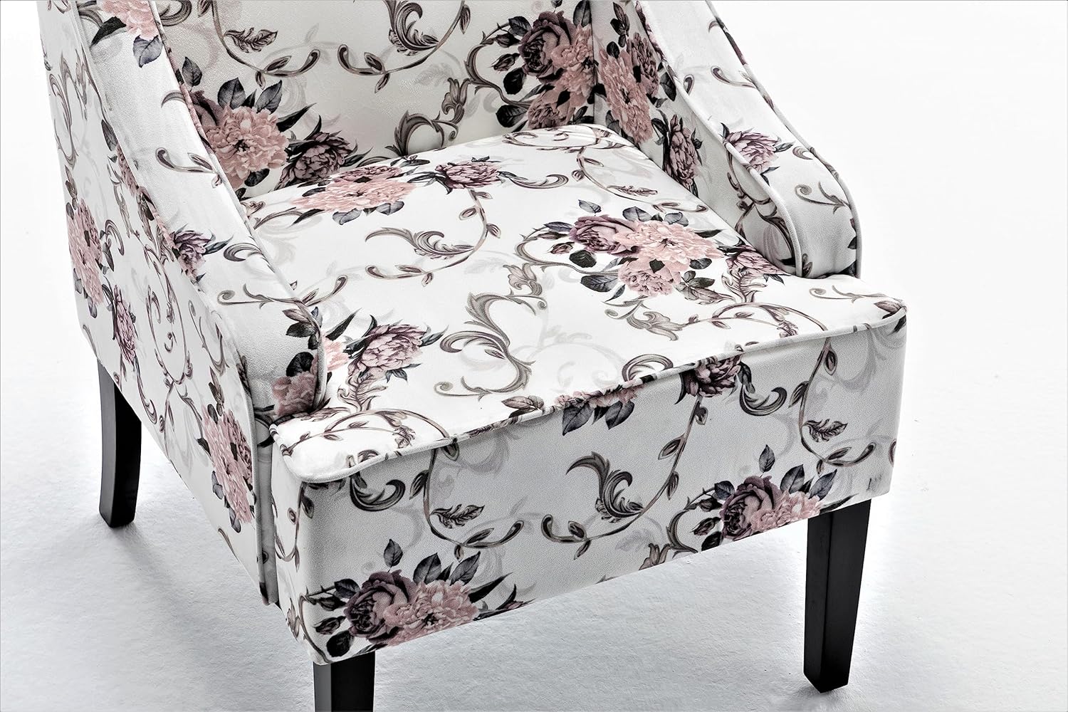 Sillas decorativas de tela estampada para sala de estar, dormitorio, comedor y entrada, asientos decorativos con diseño elegante, brazos empotrados