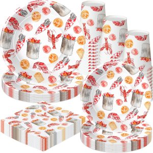 APOWBLS Suministros para fiestas de cangrejo de cangrejo Platos temáticos de langosta y servilletas, suministros para fiesta, plato, taza, APOWBLS Suministros para fiestas de cangrejo de cangrejo Platos temáticos de langosta y servilletas, suministros para fiesta, plato, taza,
